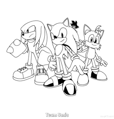 Free printable Team Sonic Coloring Page - Free Printable Sonic the Hedgehog Coloring Sheets coloring page